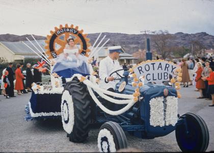 Alexandra Blossom Festival 1958 Rotary Club Float