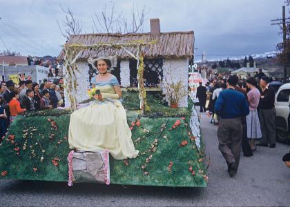 Alexandra Blossom Festival 1958 Maid on Float