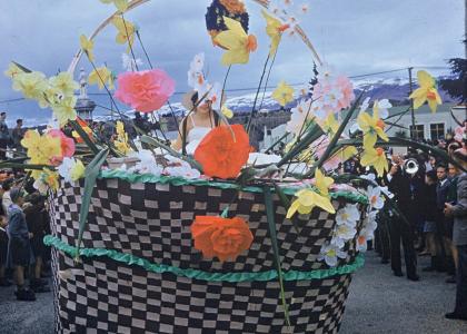 Alexandra Blossom Festival 1958 Basket of Flowers
