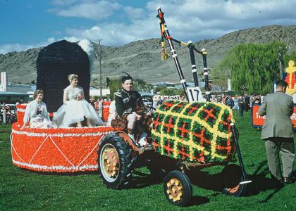 Alexandra Blossom Festival 1959 Scottish Tractor Float